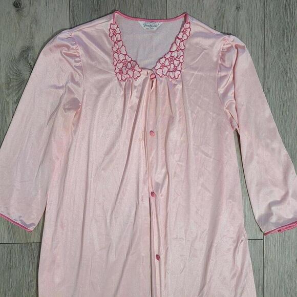 Vintage Robe Vanity Fair Long Chemise Gown Pink Small - Picture 3 of 6